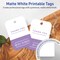 2" x 3" Rectangle Rounded Corners, Matte White Printable Tags